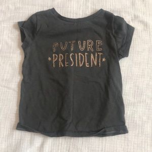 Cat and Jack, 2T grey future president t-shirt